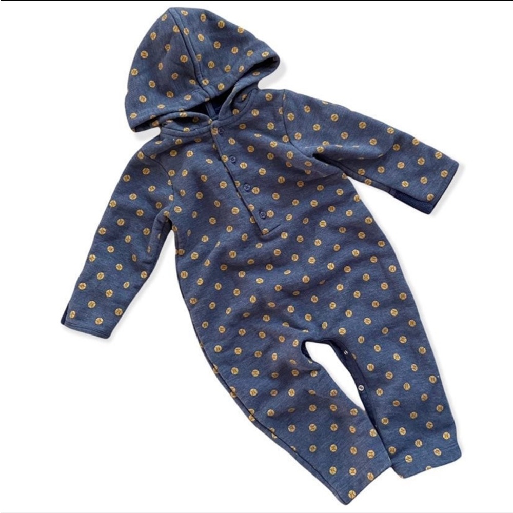 - Play Up blue hooded romper